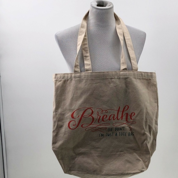 Tan Canvas Tote Bag - Picture 1 of 4